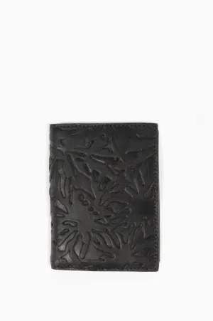 COMME DES GARCONS EMBOSSED FOREST WALLET 641 BLACK
