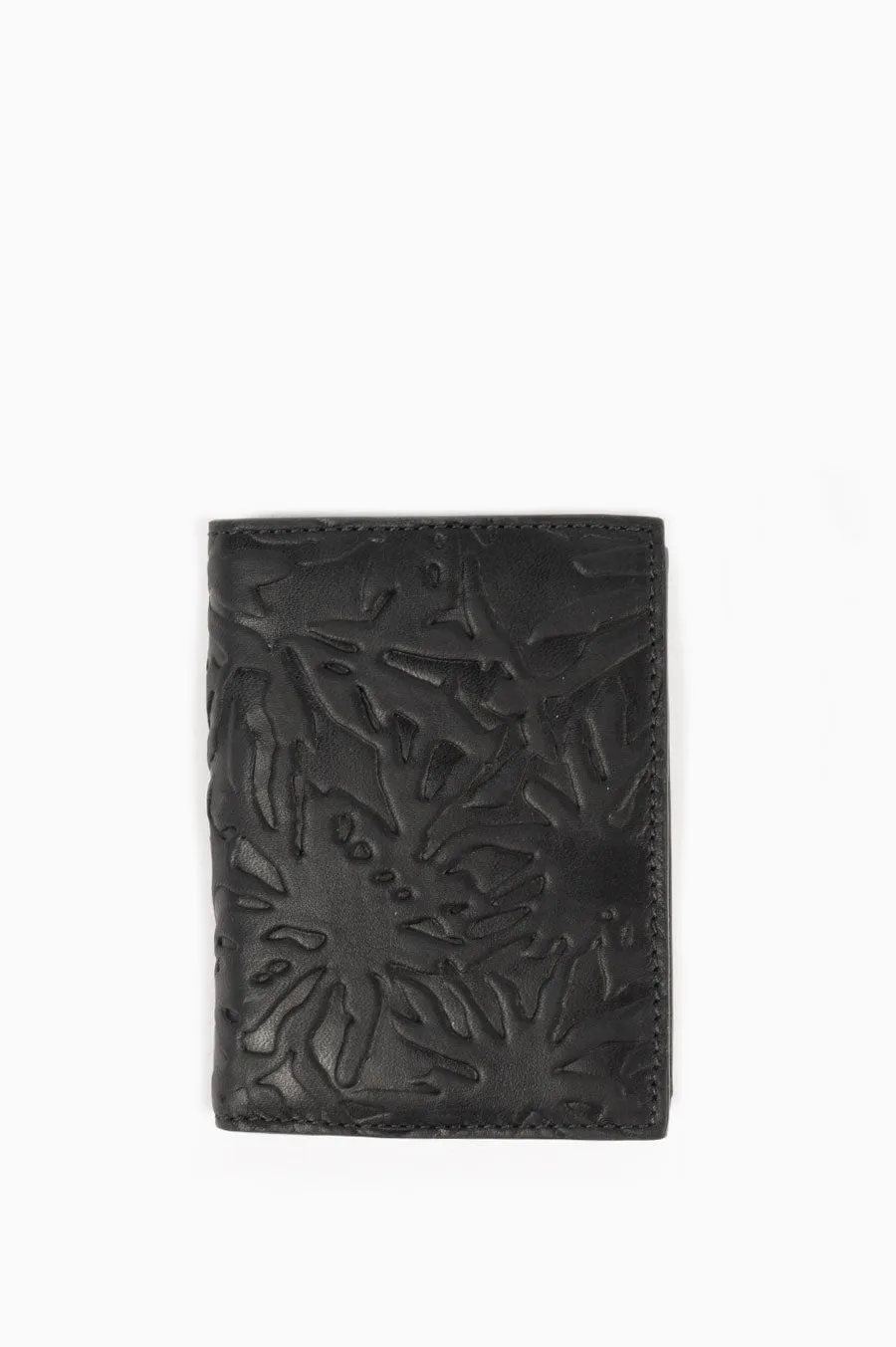 COMME DES GARCONS EMBOSSED FOREST WALLET 641 BLACK