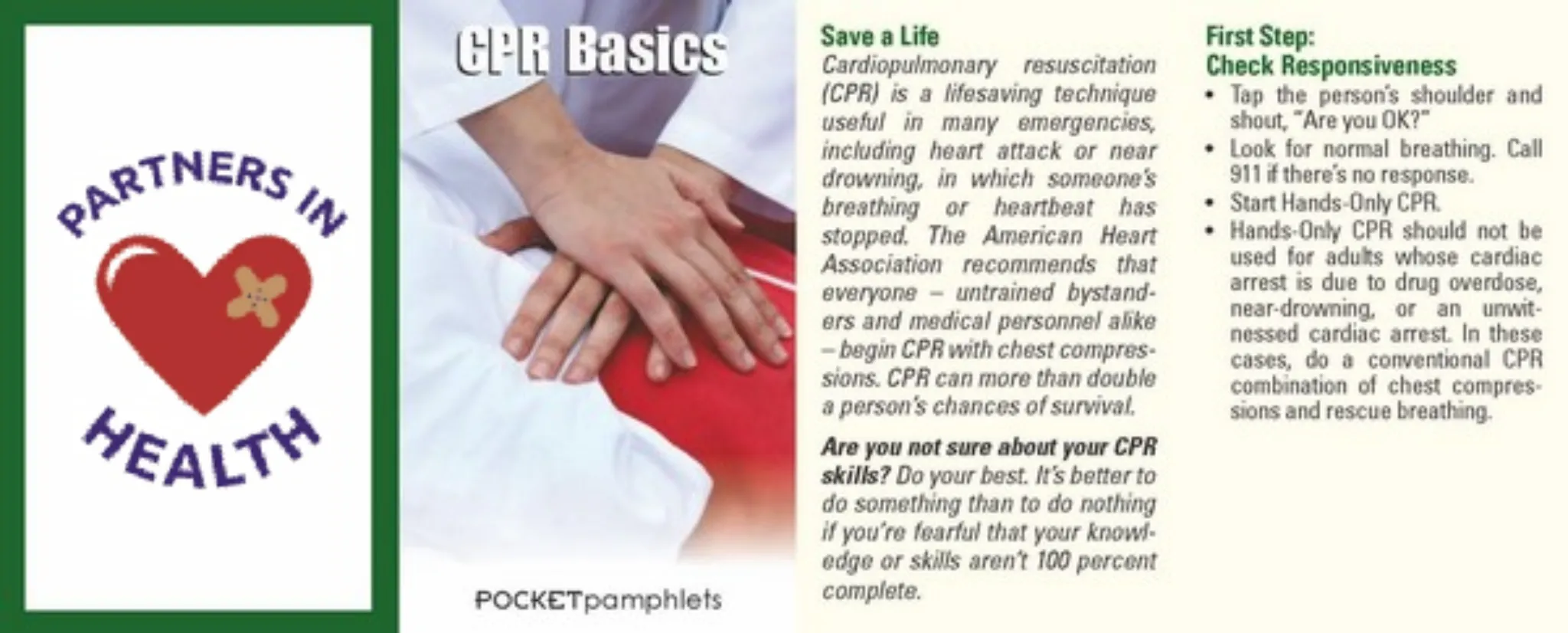 CPR Basics Pocket Pamphlet - #403772