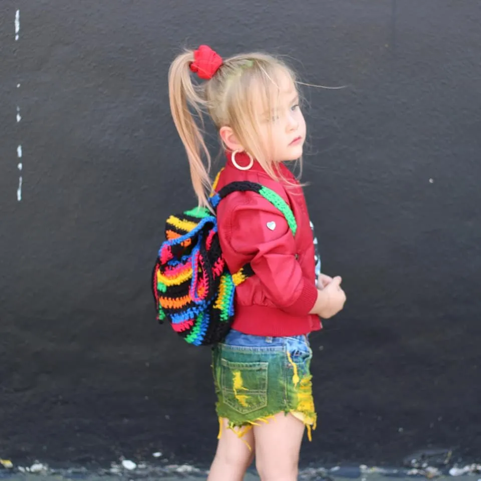 Crochet 90s Backpack or Fanny Pack