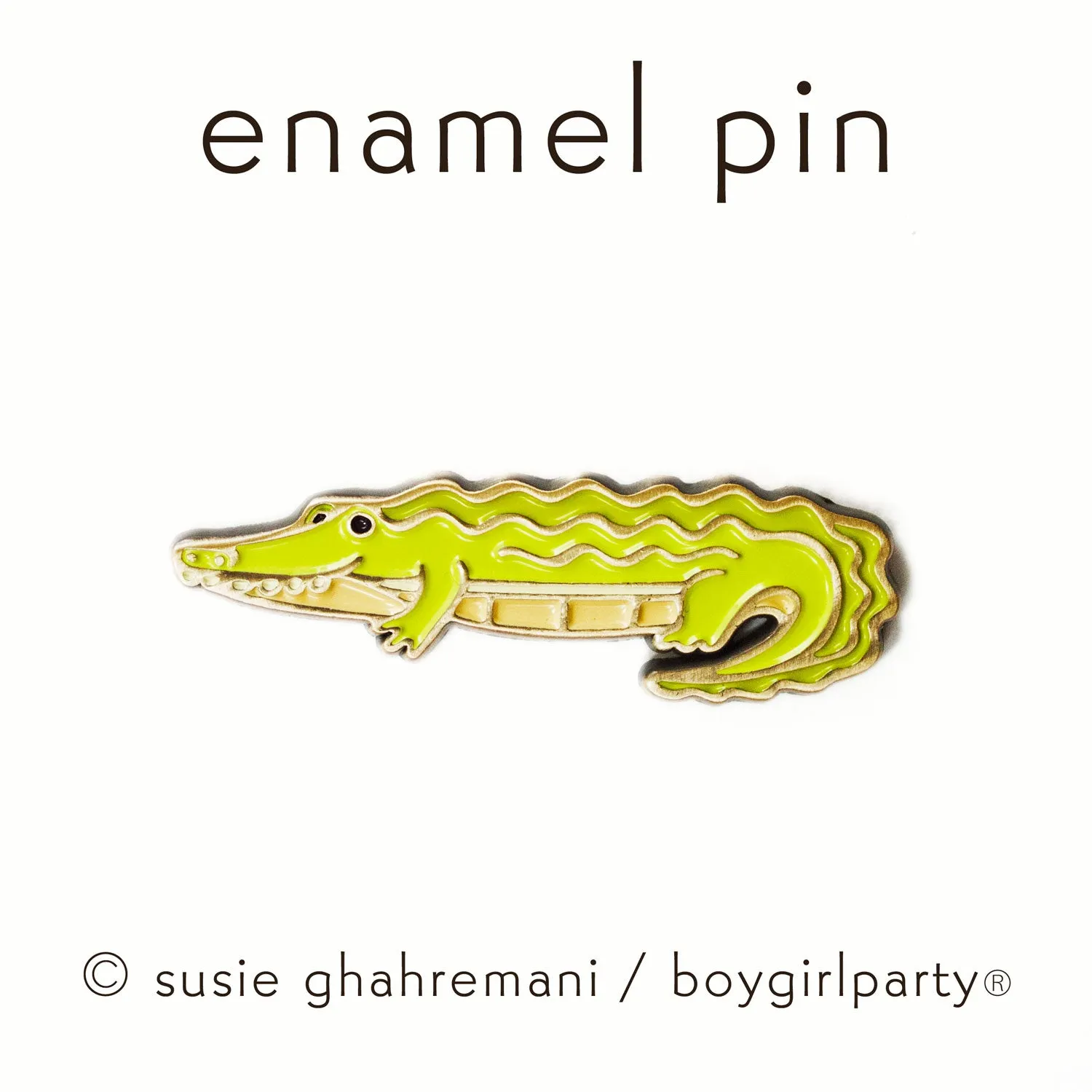 Crocodile Enamel Pin -- Alligator Lapel Pin by boygirlparty