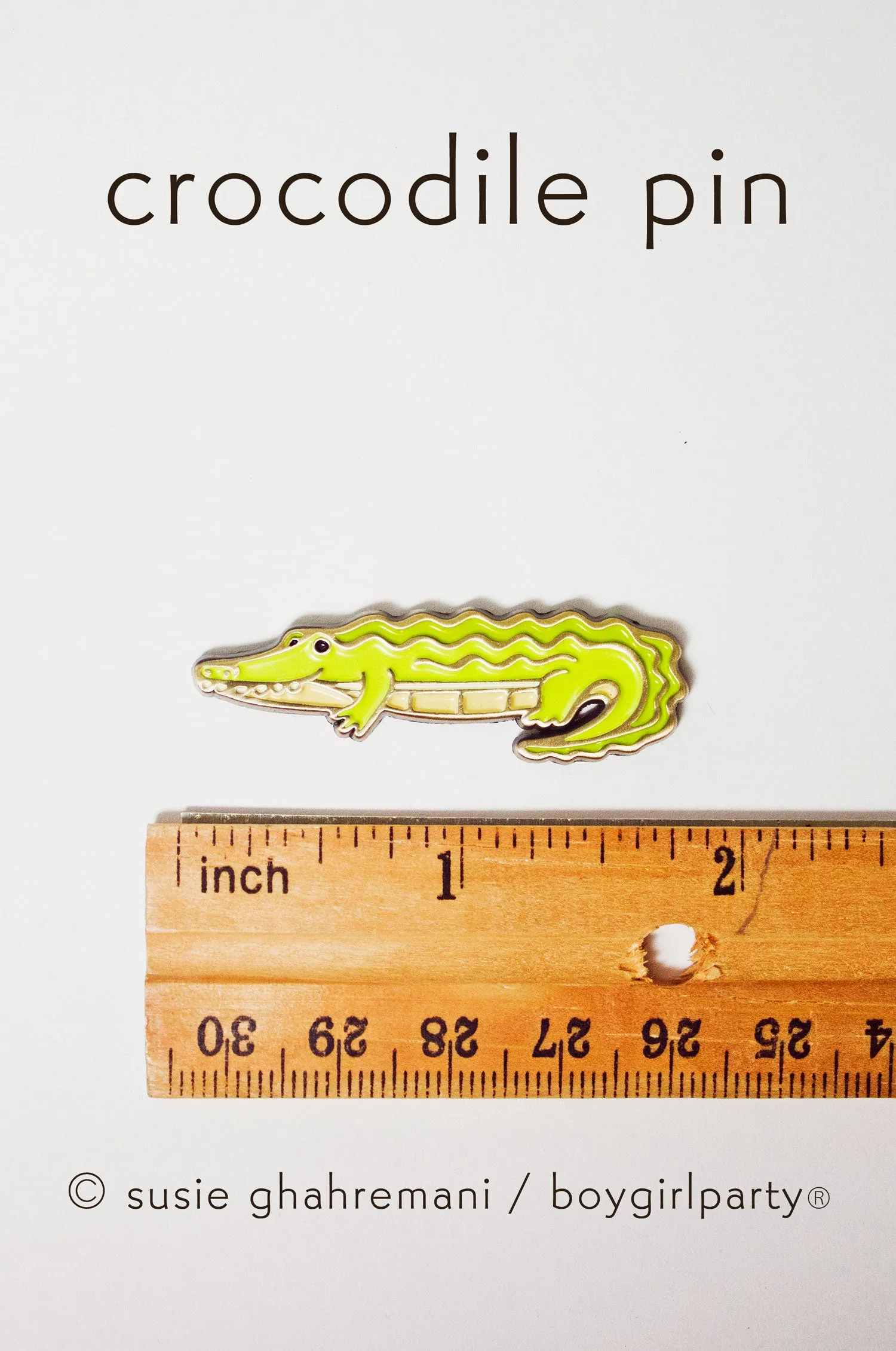 Crocodile Enamel Pin -- Alligator Lapel Pin by boygirlparty