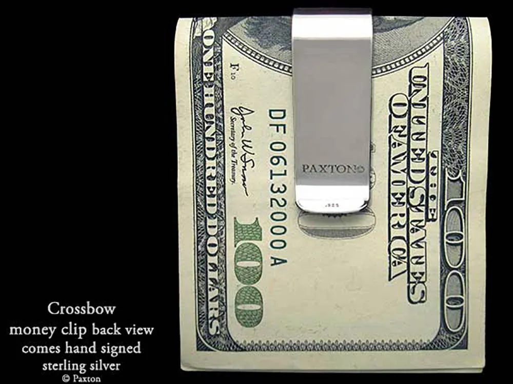 Crossbow Money Clip Sterling Silver