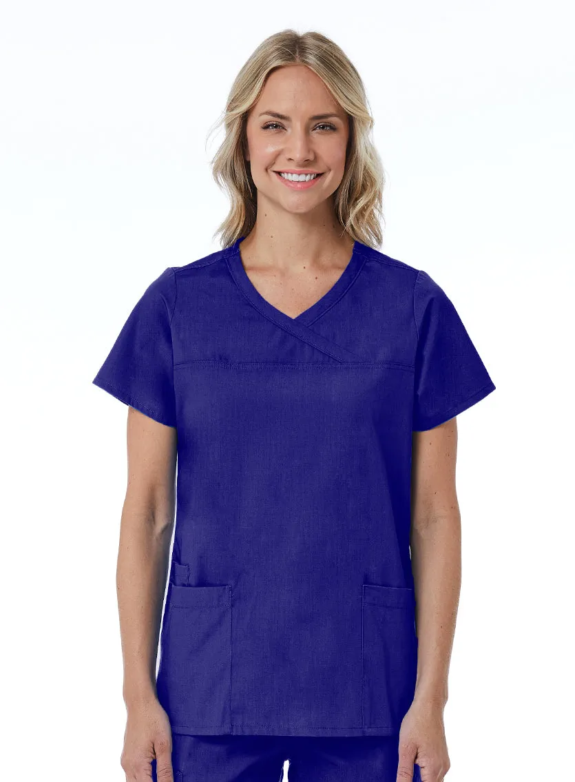 Curved Mock Wrap Top
