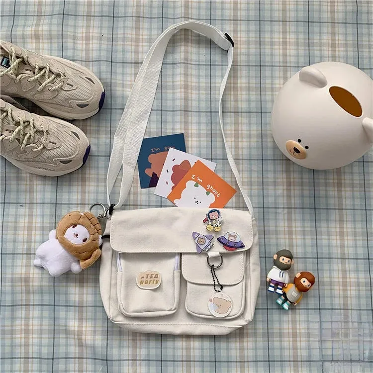 Cute Canvas Crossbody Bag for Women