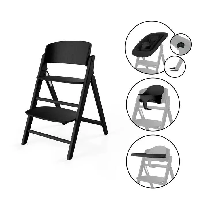 Cybex Click & Fold 4in1 Highchair - Stunning Black