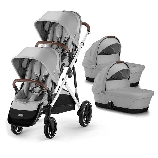 Cybex Gazelle S Twin Pushchair - Silver / Stone Grey