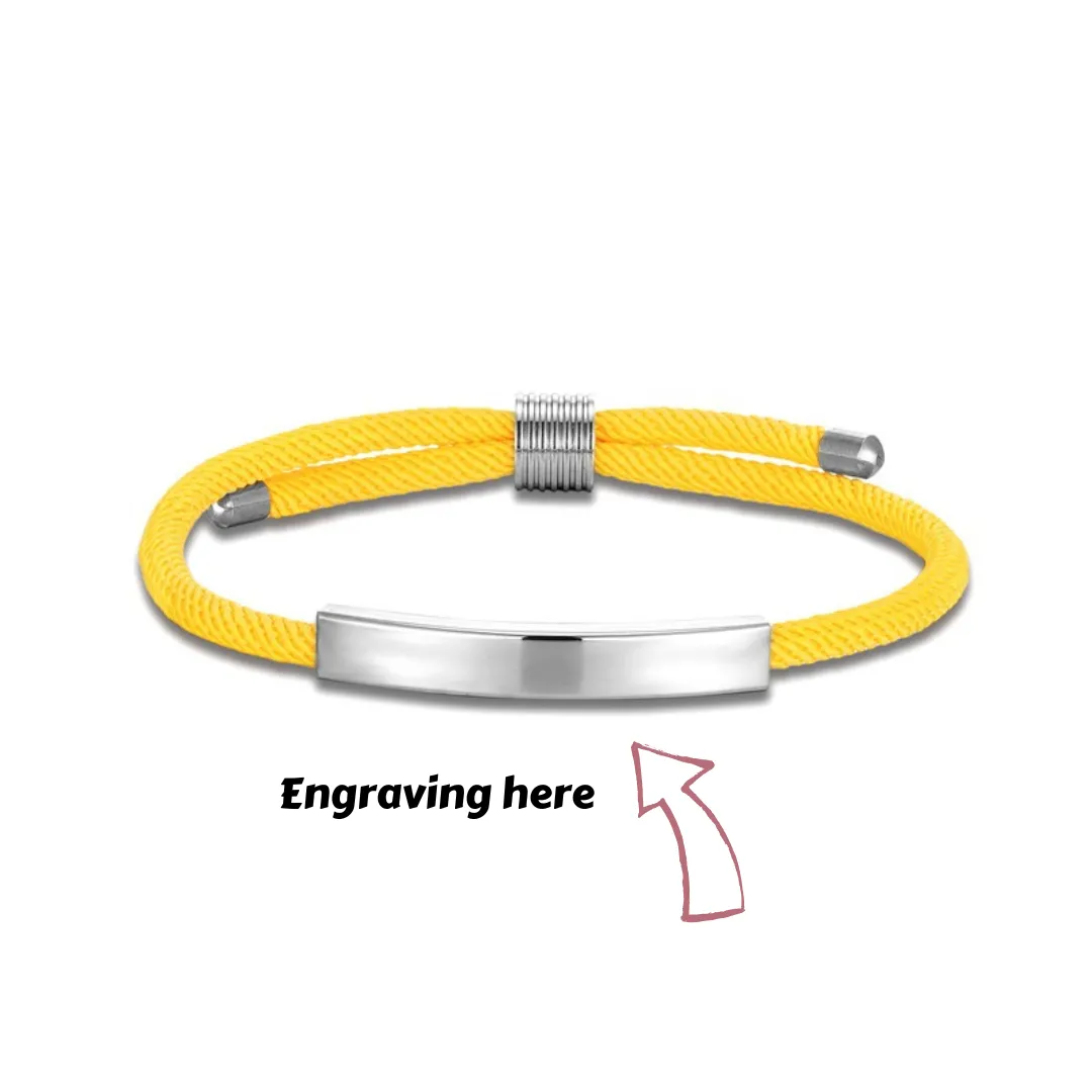 Cycolinks Custom Name Adjustable Rope Bracelet