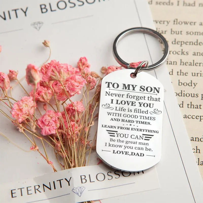 Dad to Son -  Learn from Everything -  Keychain