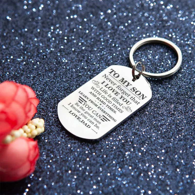 Dad to Son -  Learn from Everything -  Keychain