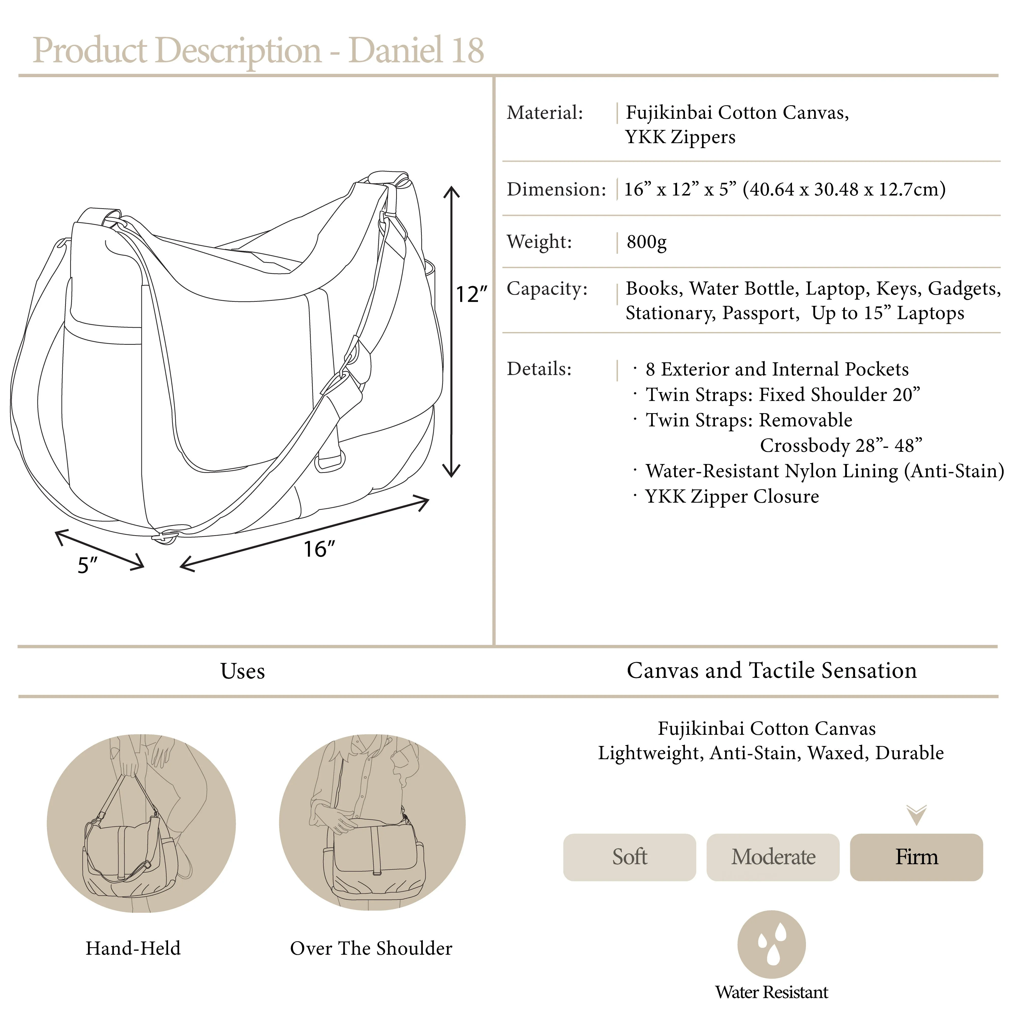 Daniel 18 Rust Pink | Messenger Bag