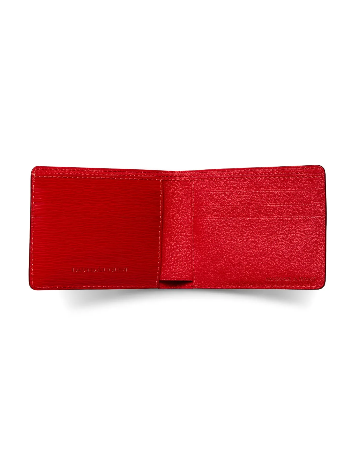 David August Luxury Genuine Epi Leather Bi-Fold Wallet