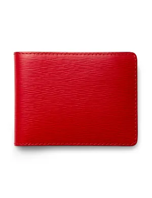 David August Luxury Genuine Epi Leather Bi-Fold Wallet