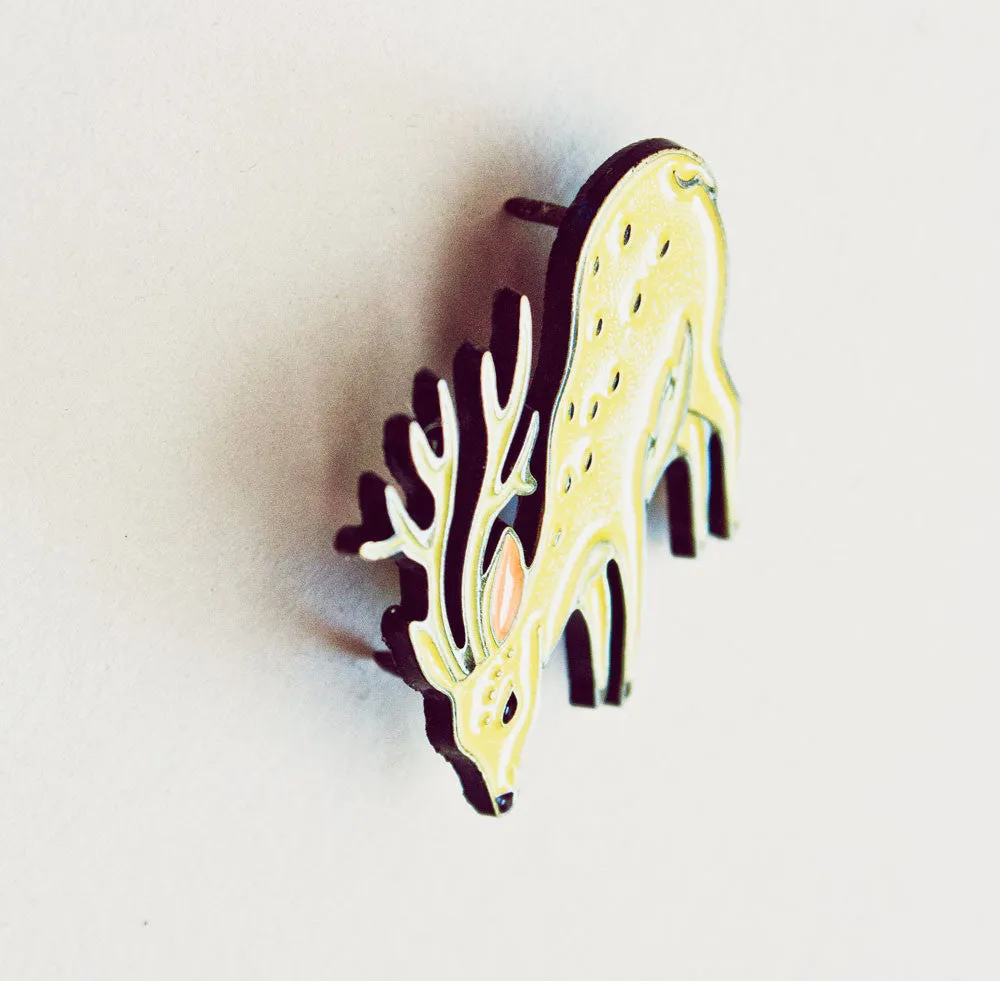Deer Pin Deer Enamel Pin Reindeer Pin Stag Pin by boygirlparty