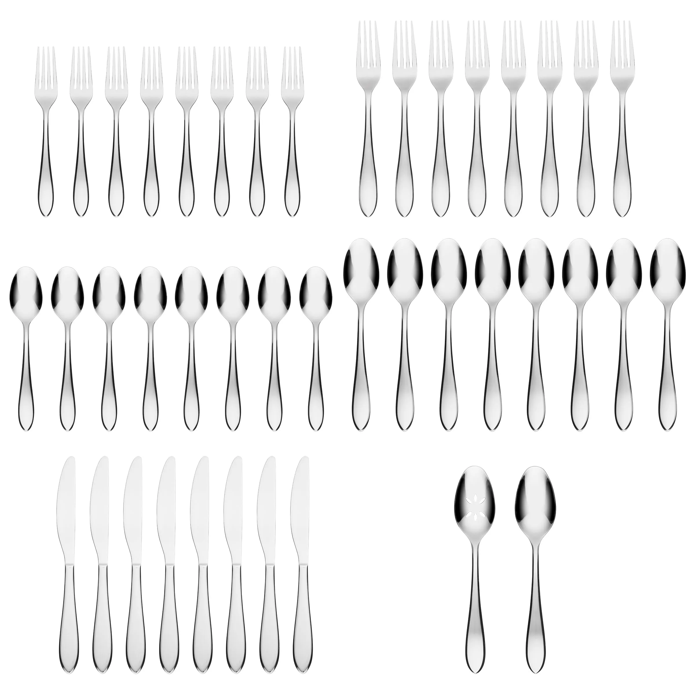 Delia Mirror 42-Piece Flatware Set