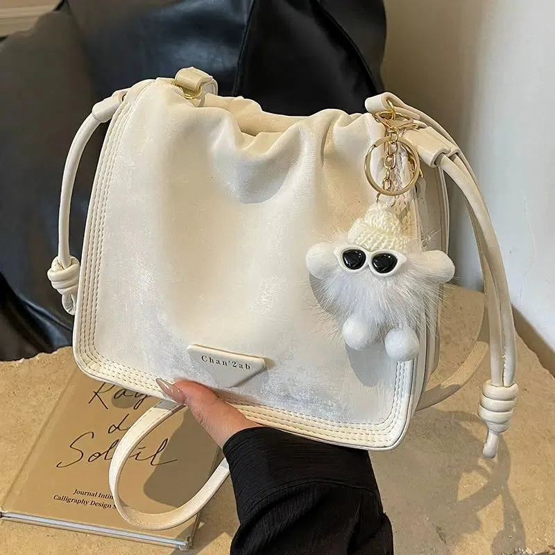 Drawstring Bucket Shoulder Bag