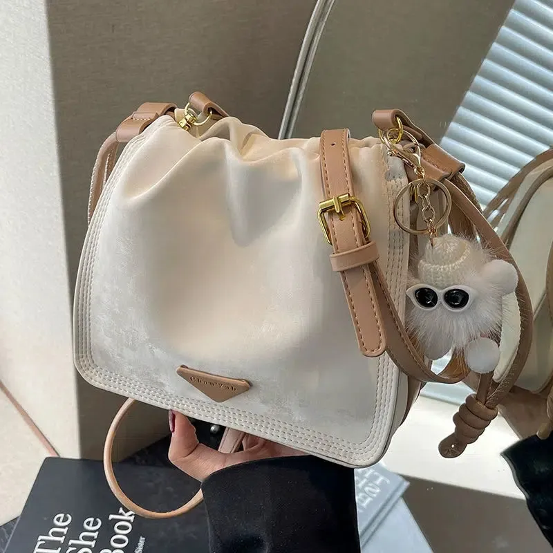 Drawstring Bucket Shoulder Bag