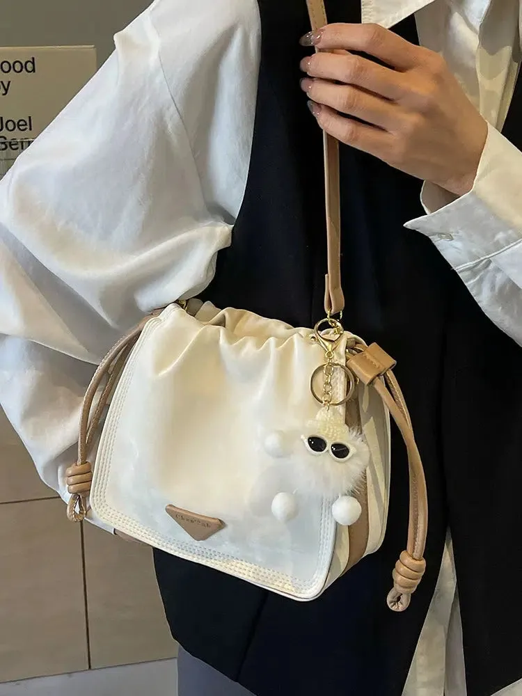Drawstring Bucket Shoulder Bag