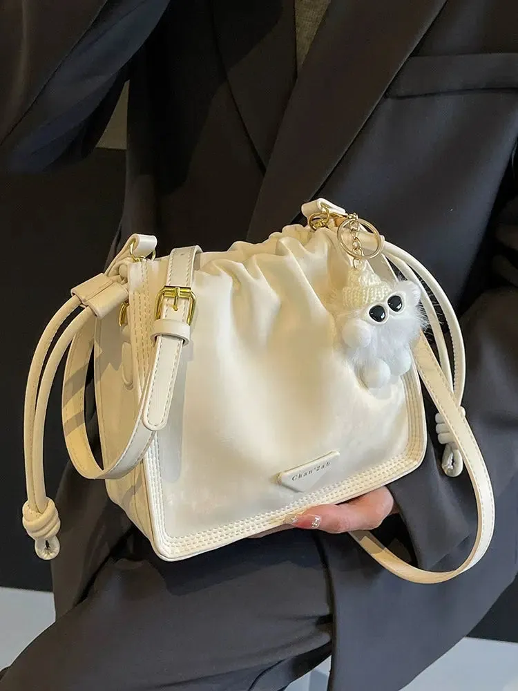 Drawstring Bucket Shoulder Bag