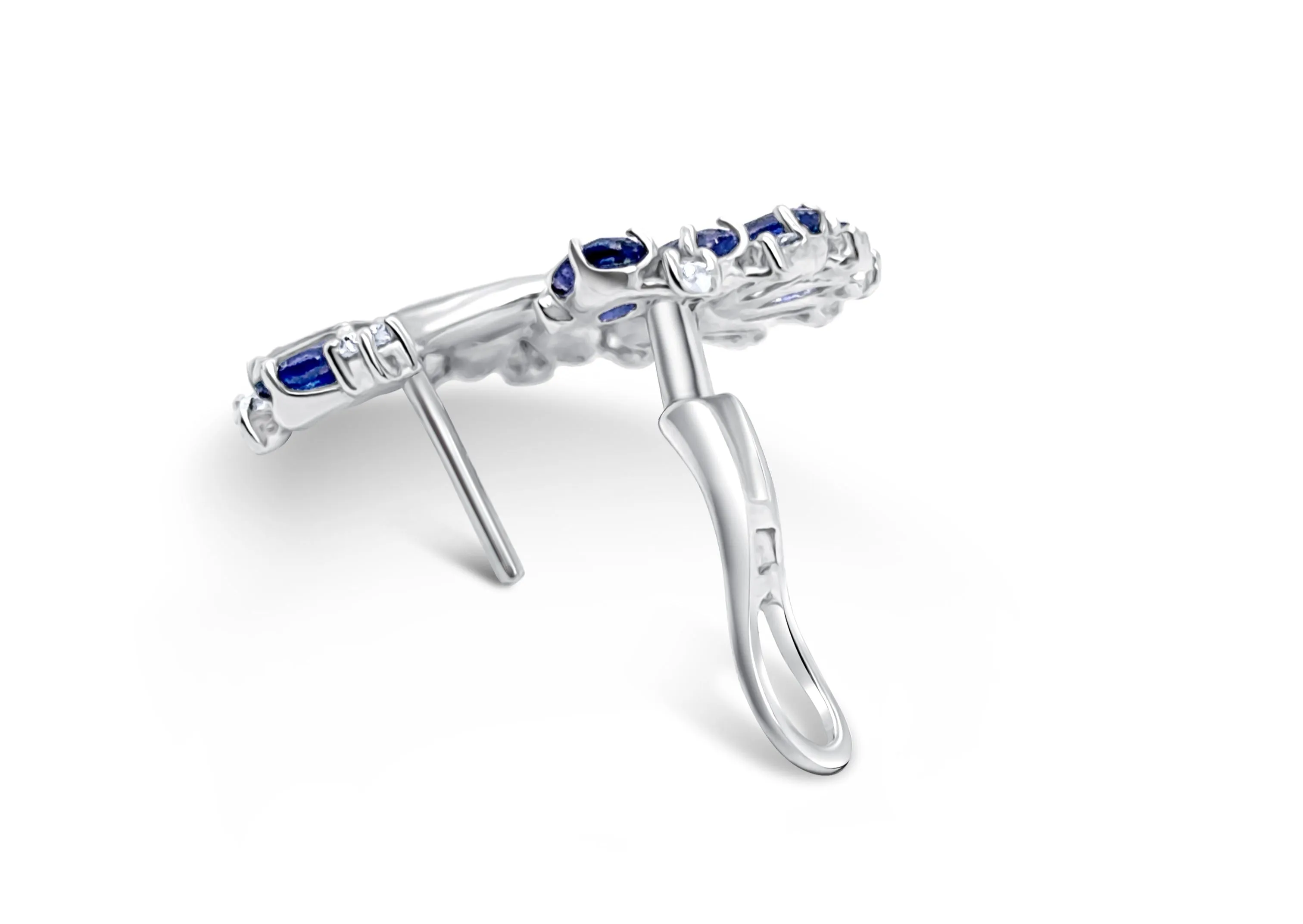 Earrings 18kt Gold Look-At-Me Sapphire & Diamonds