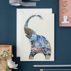 Elephant Squirting Water Note Card