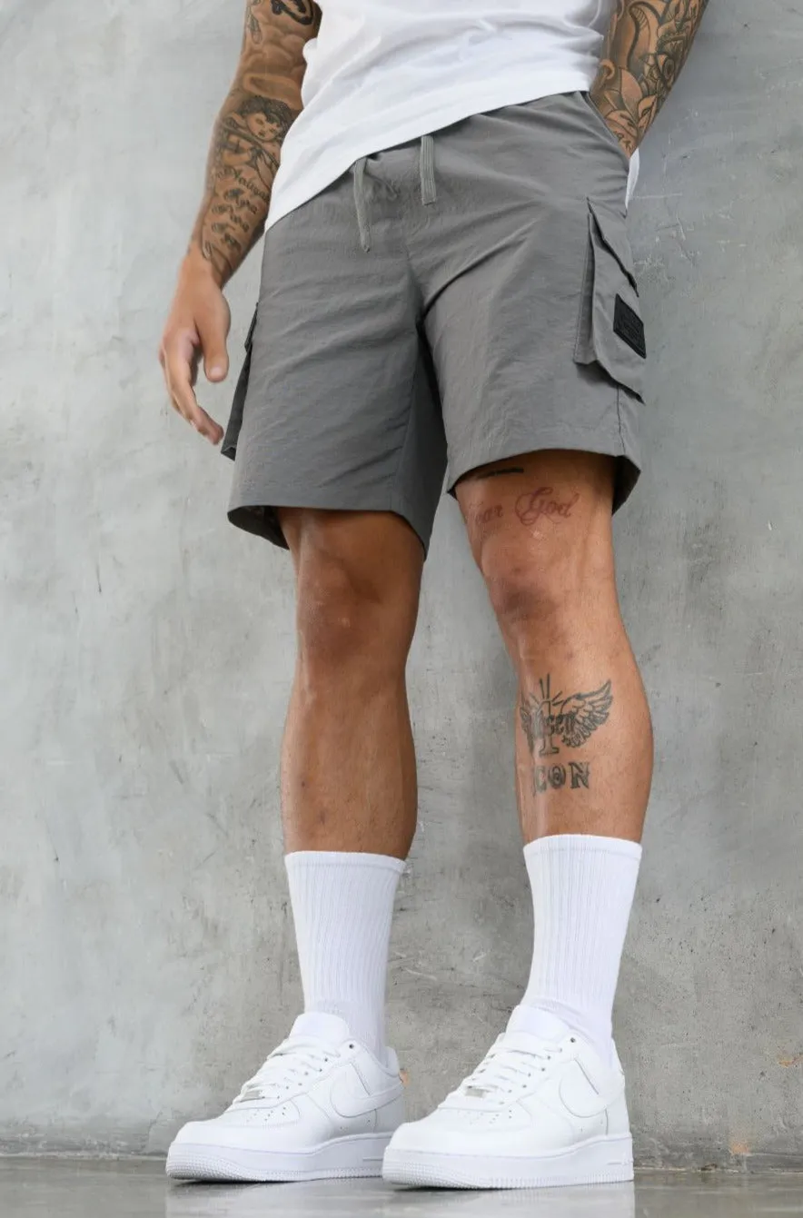 ELITE UTILITY CARGO SHORTS - MID GREY