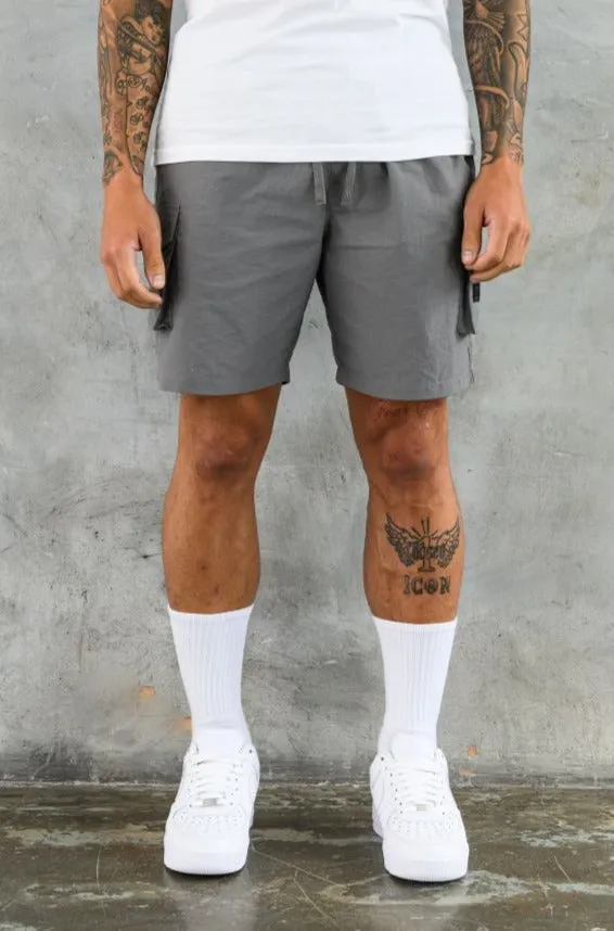 ELITE UTILITY CARGO SHORTS - MID GREY