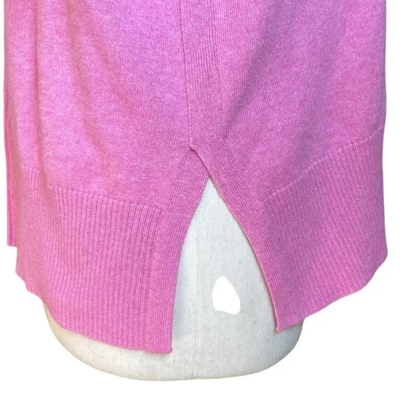 Elliott Lauren Cashmere Cotton Sweater Barbie Pink Work Quiet Luxury Old Money-M