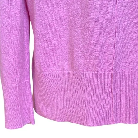 Elliott Lauren Cashmere Cotton Sweater Barbie Pink Work Quiet Luxury Old Money-M
