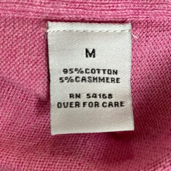 Elliott Lauren Cashmere Cotton Sweater Barbie Pink Work Quiet Luxury Old Money-M