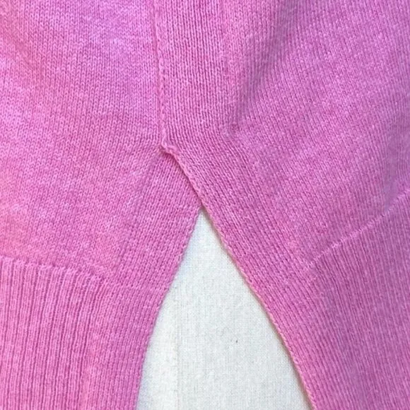 Elliott Lauren Cashmere Cotton Sweater Barbie Pink Work Quiet Luxury Old Money-M