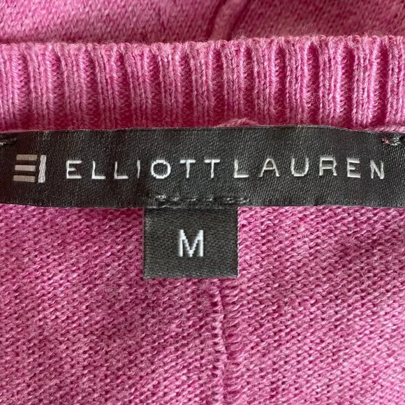 Elliott Lauren Cashmere Cotton Sweater Barbie Pink Work Quiet Luxury Old Money-M