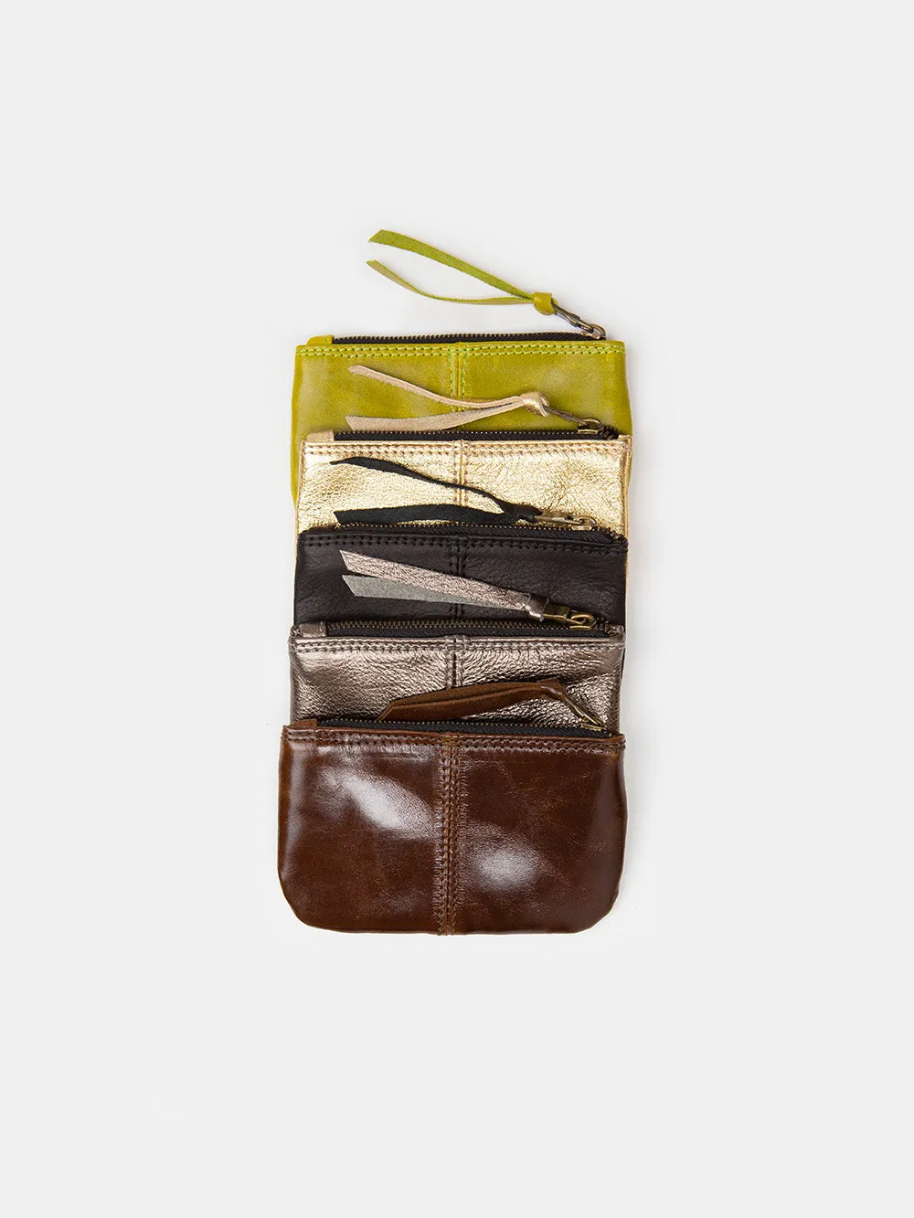 Elsa Leather Card Case in Gold
