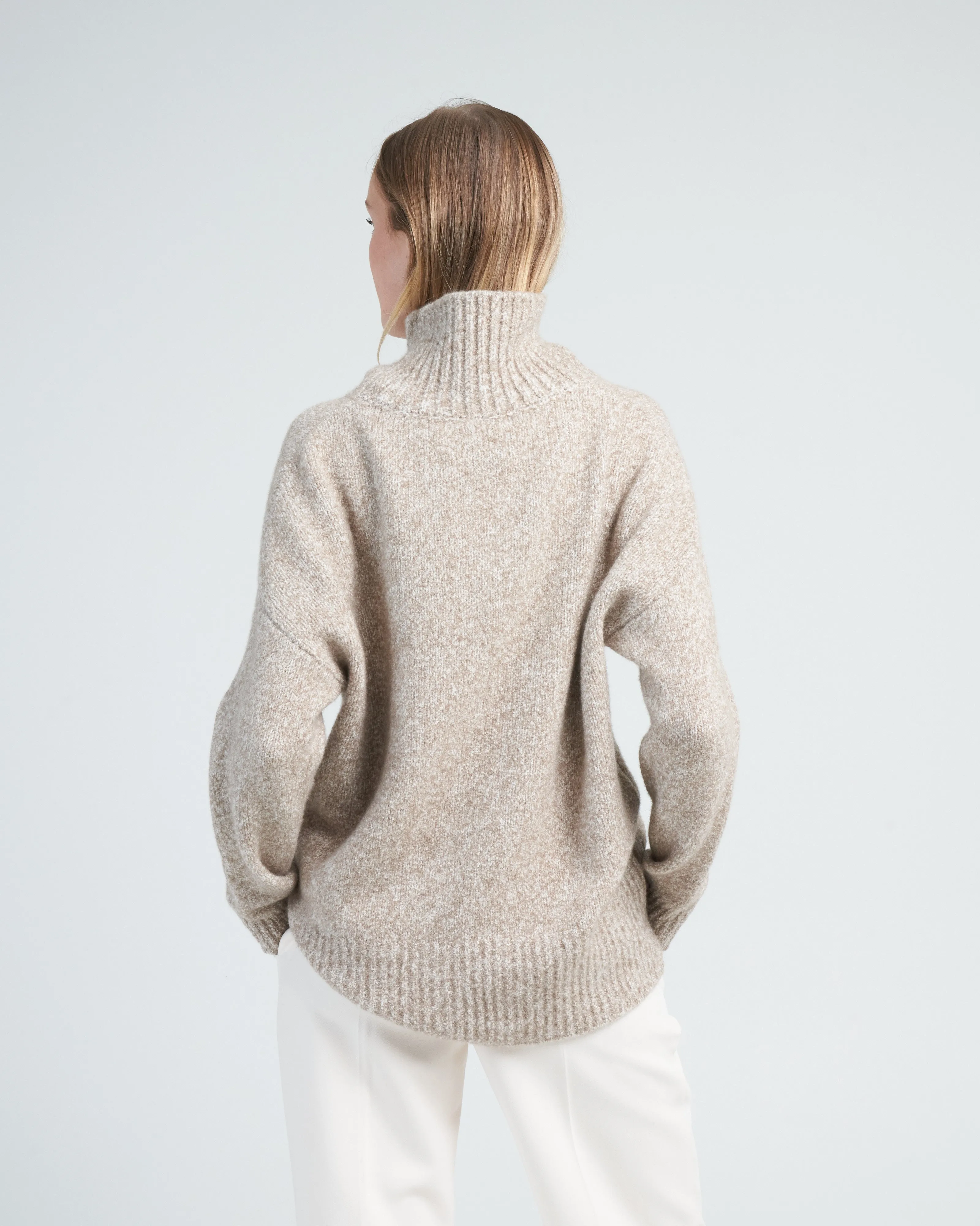 elwinn sweater - speckled light sand bouclè px
