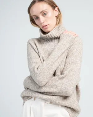 elwinn sweater - speckled light sand bouclè px