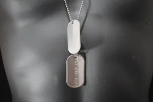 EMBOSSED GENUINE MILITARY DOG TAGS, MADE ON MILITARY MACHINE--USMMA #BEKP BEAT COAST GUARD