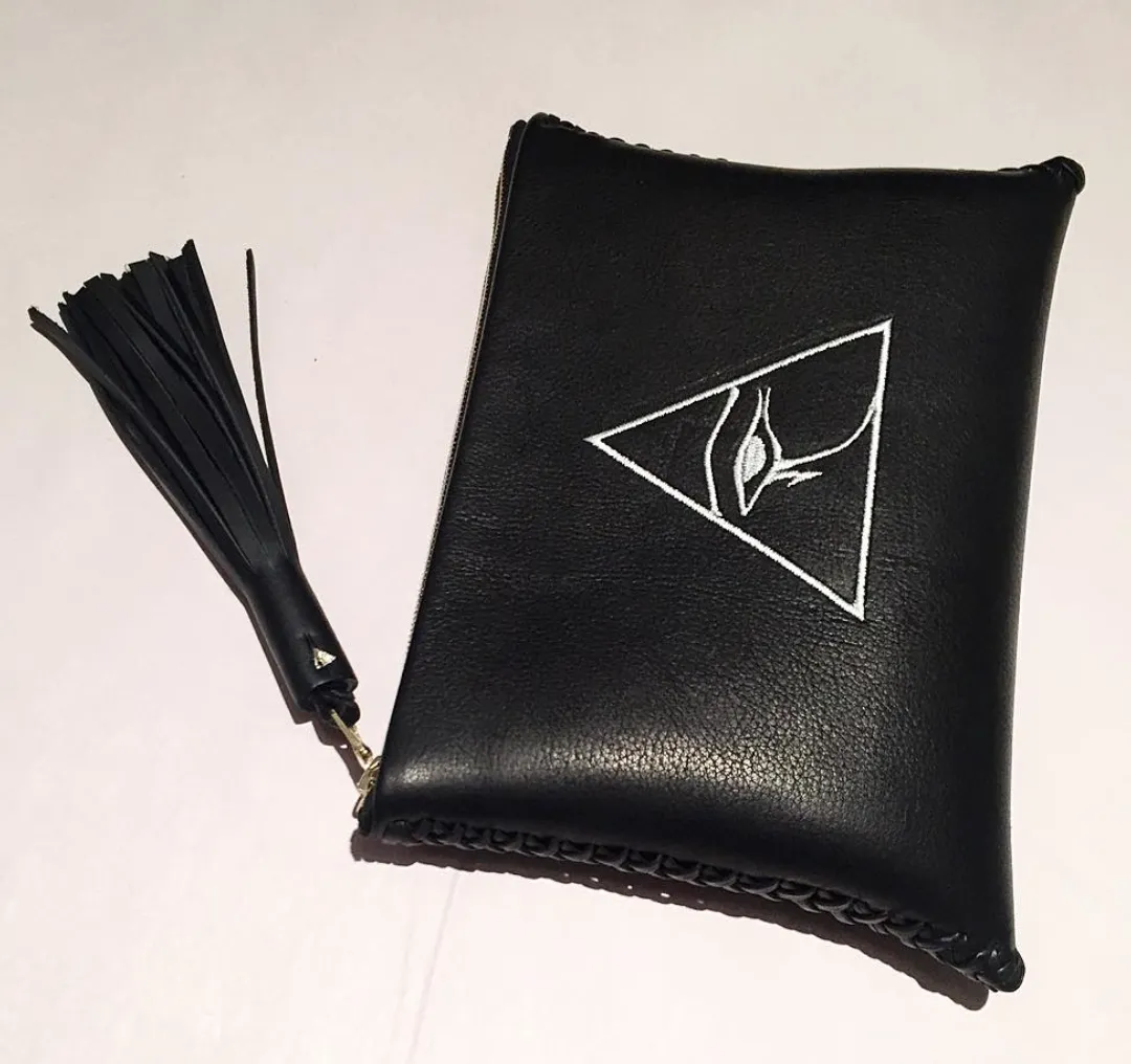 Embroidered Eye of Horus Pouch