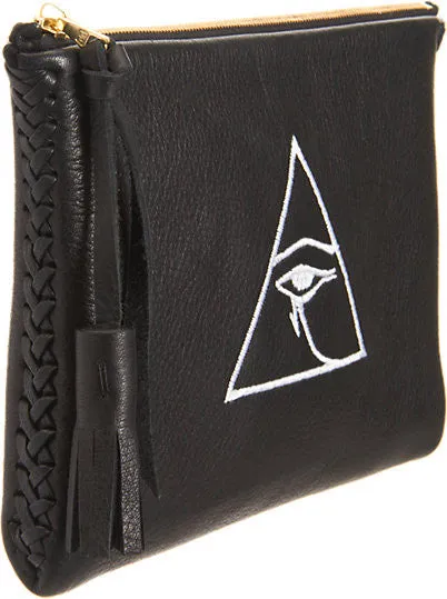 Embroidered Eye of Horus Pouch