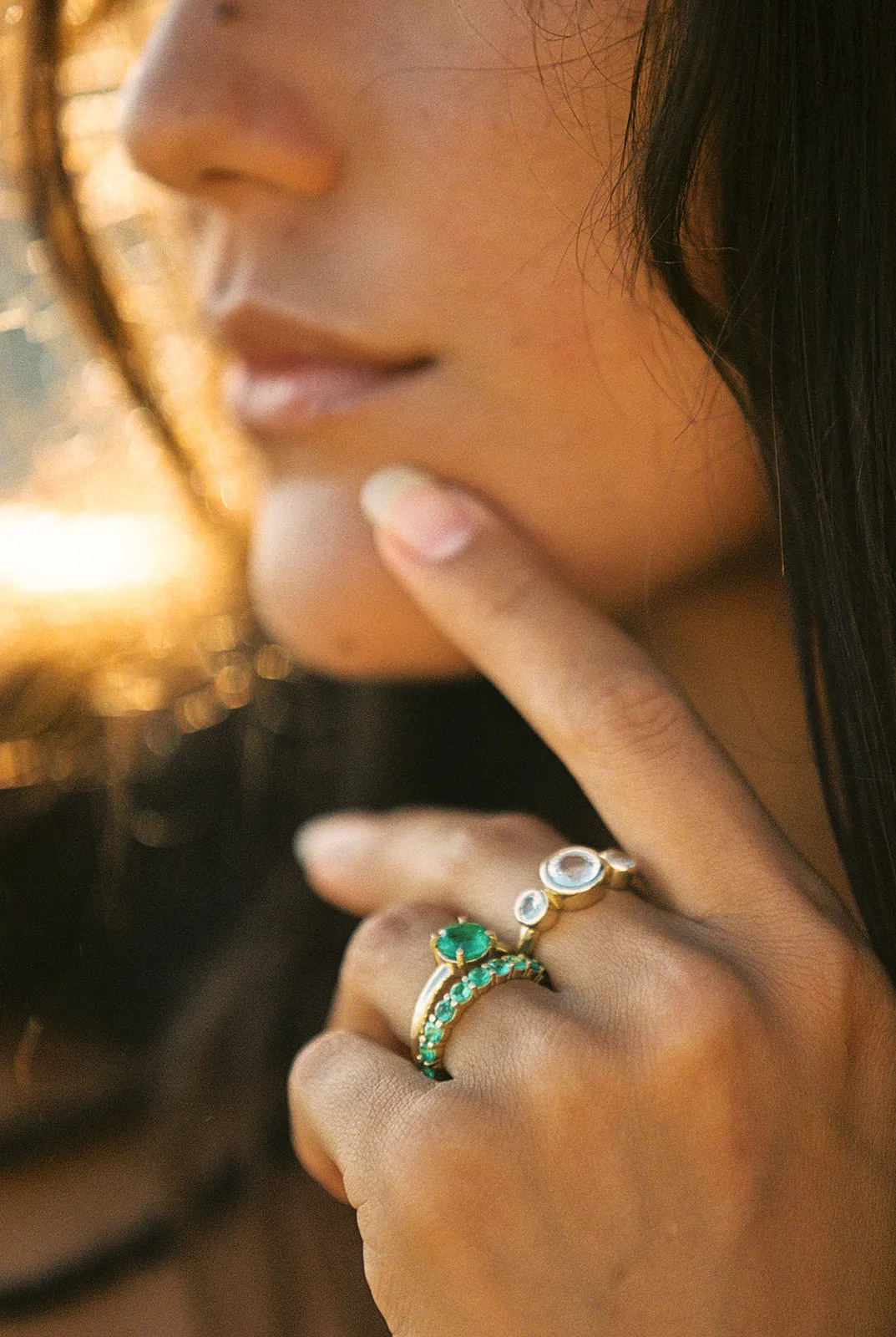 Emerald Eternity Band - Ring Size 6.25
