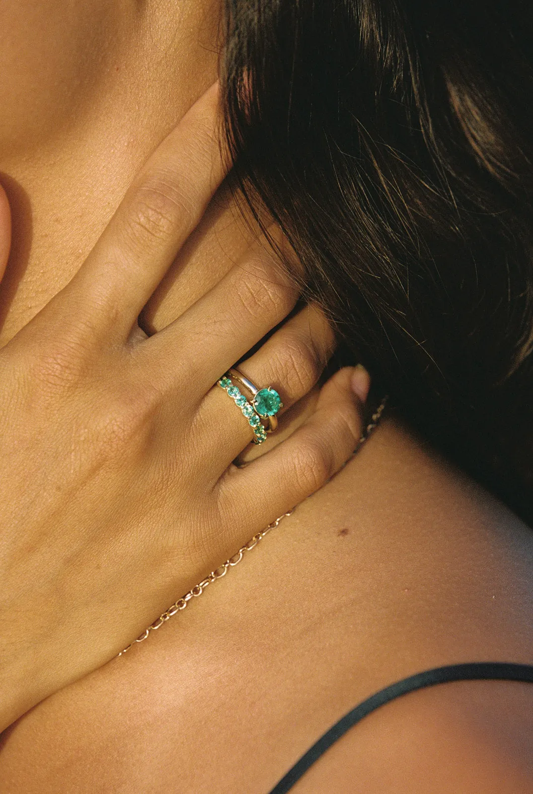 Emerald Eternity Band - Ring Size 6.25