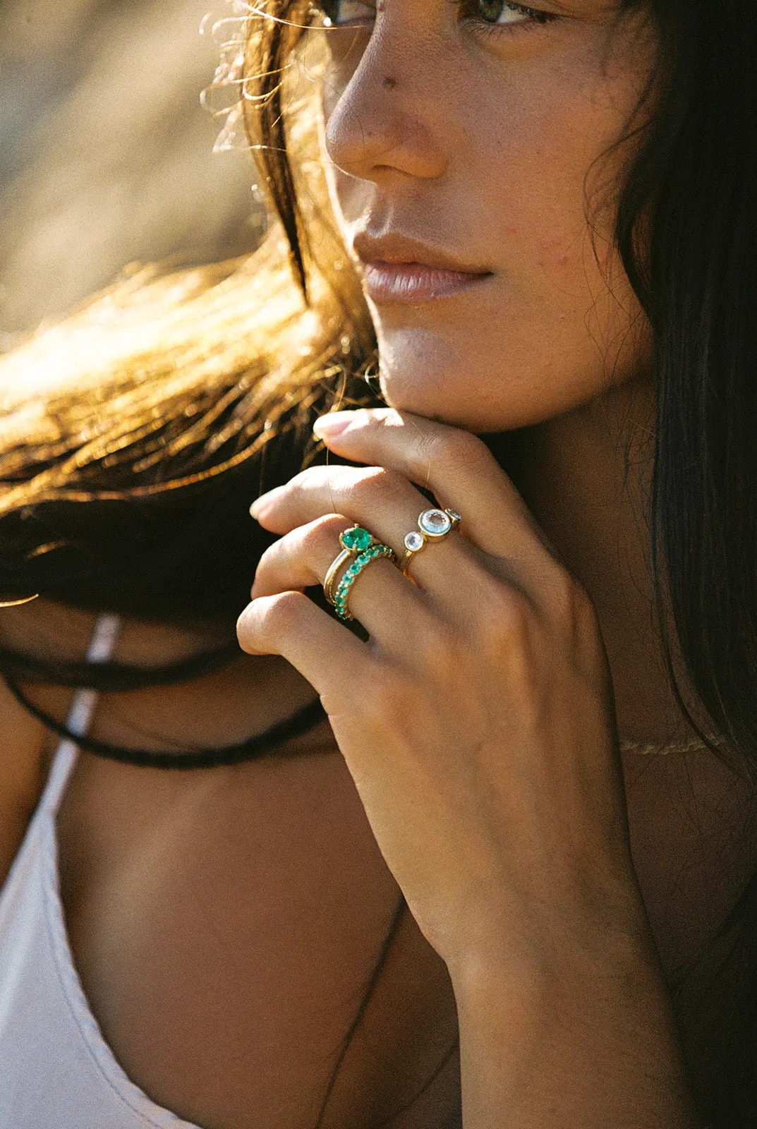 Emerald Eternity Band - Ring Size 6.25