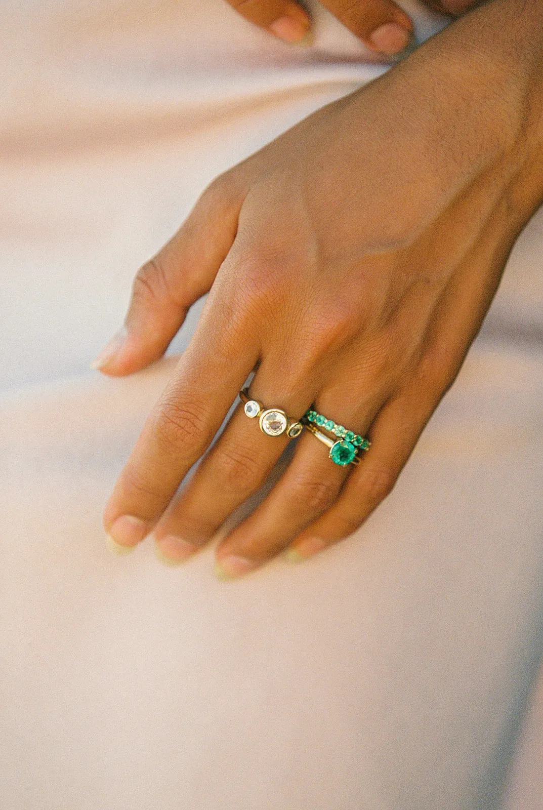Emerald Eternity Band - Ring Size 6.25