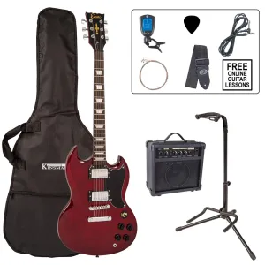 Encore EBP-E69CR Electric Guitar Pack Cherry Red