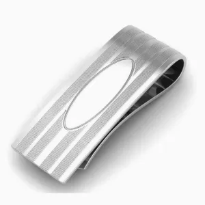 Engine Turned Sterling Silver Money Clip by Krysaliis