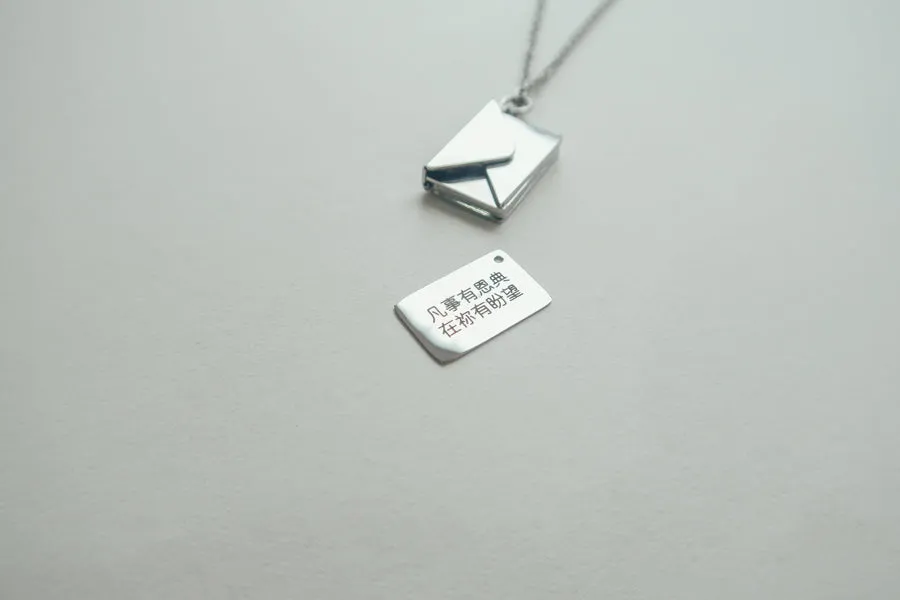 Envelope Locket | Necklace | Personalise
