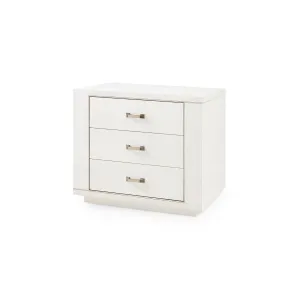 Ethan 3-Drawer End Table / Sand White