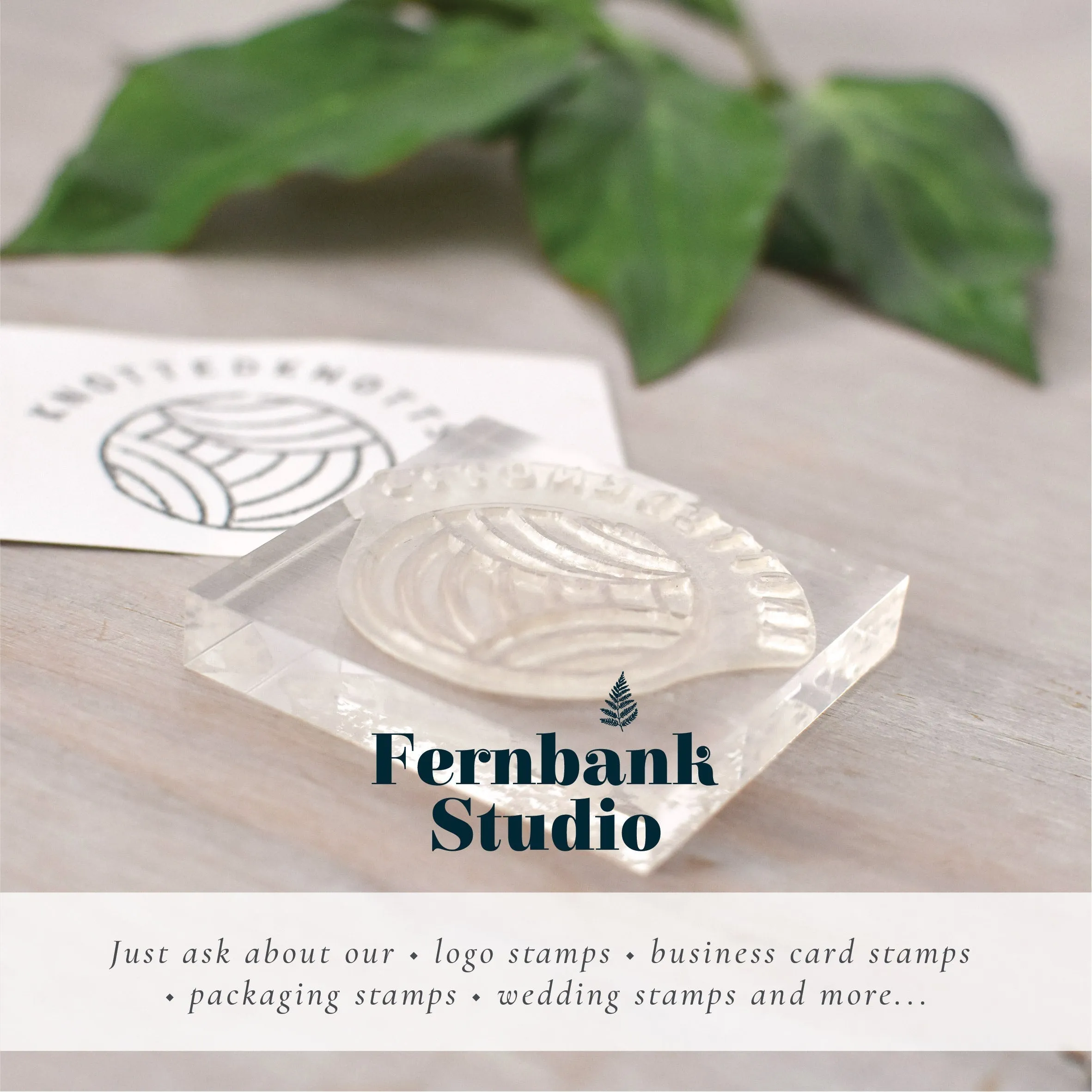 Eucalyptus Envelope Address Lines Stamp