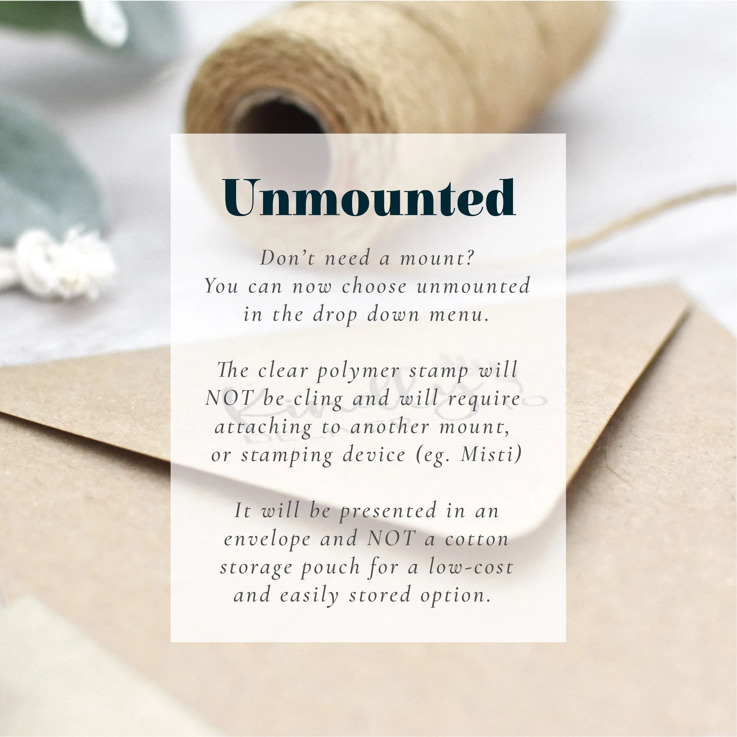 Eucalyptus Envelope Address Lines Stamp