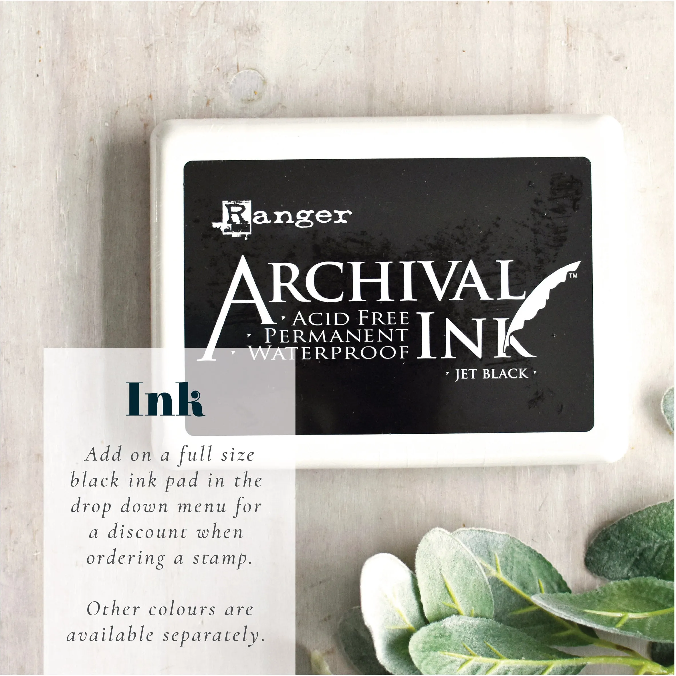 Eucalyptus Envelope Address Lines Stamp