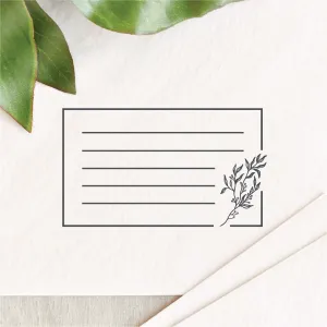 Eucalyptus Envelope Address Lines Stamp
